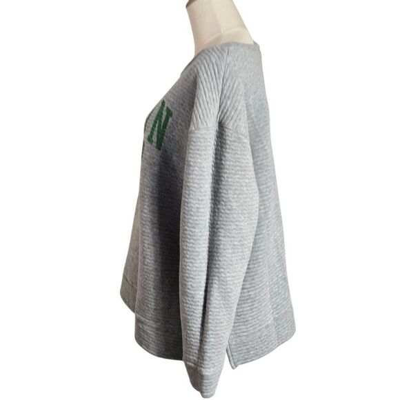 Liv Casual Gray Ribbed Boston Celtics Sweatshirt - Picture 2 of 4